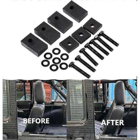 Rücksitz-Verstellset für Jeep Wrangler JK JL4-Türer 2007-2019 2020 2022, Delrin-Befestigungsschrauben, Unterlegscheiben, SUV-Rücksitz-Ersatzteile