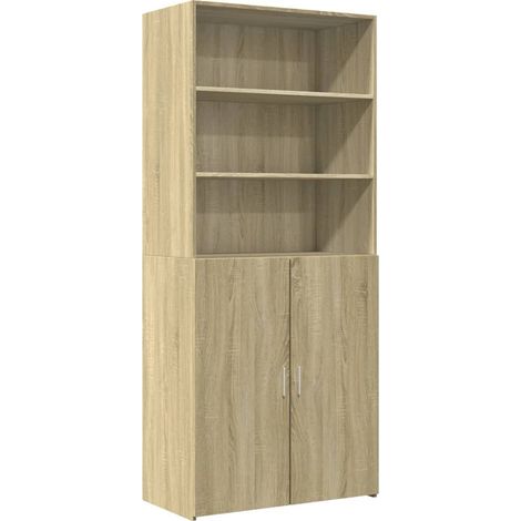 Maison Exclusive - Credenza Rovere Sonoma 80x42,5x185 cm in Legno Multistrato (1/5)