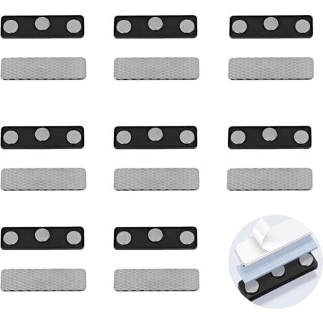 Lot de 8 paires de clips magnétiques pour rideaux – Aimants sans couture pour rideaux occultants, rideaux transparents, rideaux de terrasse et rideaux de douche (1/5)