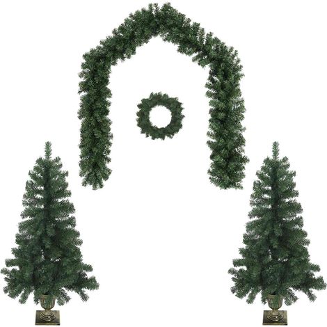 Set de mini árboles de Navidad 120 cm PVC Verde vidaXL (1/5)