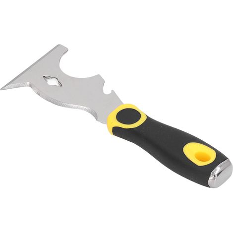 Couteau à enduire 7,5cm inox multifonction grattoir peinture plâtre avec manche caoutchouc (1/5)