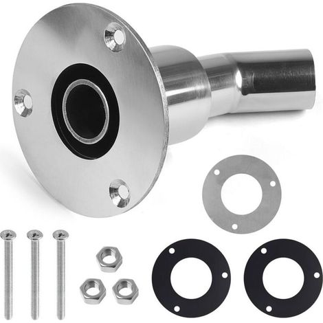Raccord de échappement Chauffage Diesel-24mm, D'échappement Traversant en Acier Inoxydable 316 pour Chauffage de Stationnement, Tuyau de échappement la Coque pour Bateau Voiture Camions, Coude (1/5)