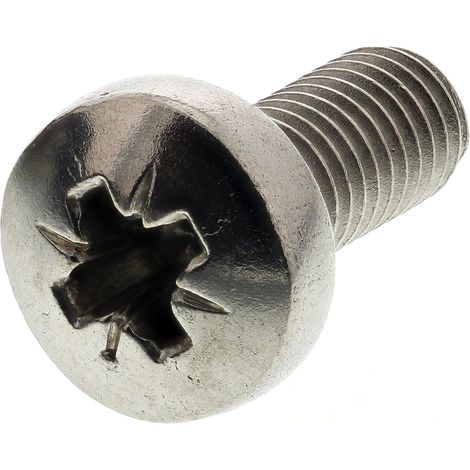 Vis à métaux RS PRO M5 à tête Cylindrique Pozidriv en Acier Inoxydable, 12mm ( Prix pour Sachet de 100 )