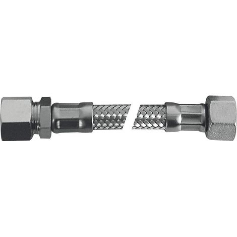 SCELTO DA DESIVERO Flessibile Flex inox attacco bicono d.10 f 3/8"l.200 codice prod: DSV04747 (1/2)