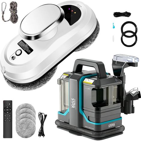 Robot de nettoyage, puissance d'aspiration de 5600Pa, double fonctionnalité, 2-en-1, UE (1/2)