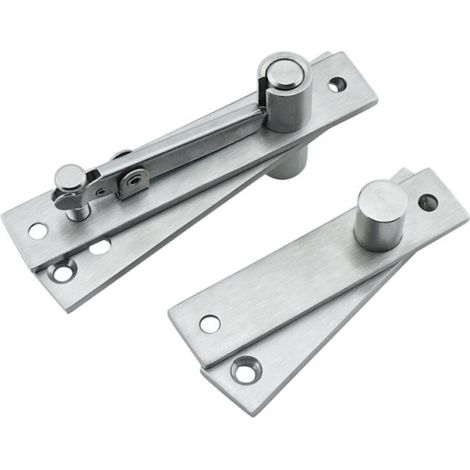Charnière de porte, rotation à 360 degrés, charnières à axe de porte cachées, charnière de porte à pivot cachée, charnière à pivot pour portes en bois, acier inoxydable pour armoires, penderies (1/4)