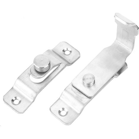 Loquet de porte à angle droit en acier inoxydable brossé pour chambres à l'épreuve des cambriolages (1/5)