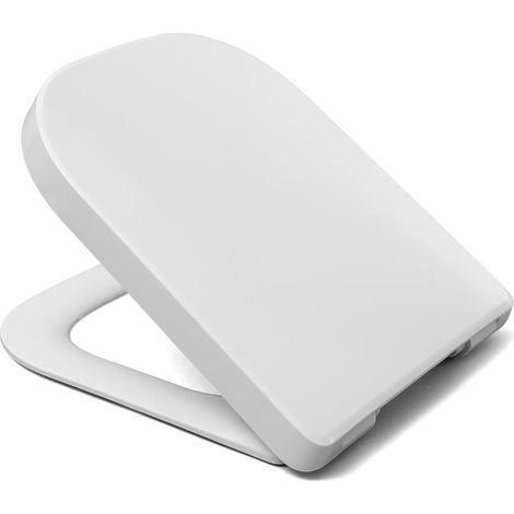 Les rois des sièges de toilettes Abattant WC Duroplast - Blanc - Mécanisme frein de chute - Antibactérien (1/5)