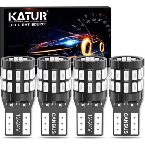 194 W5W 168 T10 LED CANBUS sans Erreur LED Rouge Brillant Ampoule 30-SMD 3014 12-24V Remplacement Lumière de Plaque d'immatriculation de Porte de Carte de dôme de Voiture(Version améliorée) (1/5)