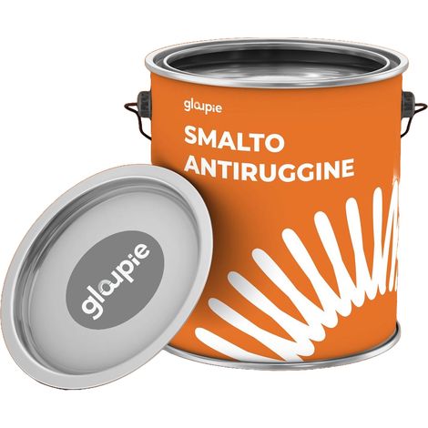 GLOUPIE Smalto Antiruggine Sintetico Per Finiture E Rivestimenti Interni Ed Esterni, Grigio Touring, 0,75 Lt, Made In Italy (1/5)