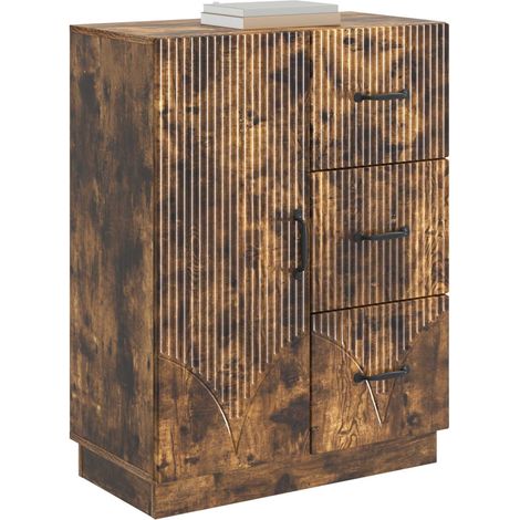 Sideboard/Anrichte/Buffet Geräucherte Eiche 66 x 34,5 x 87 cm Holzwerkstoff LXWW376211 (1/5)