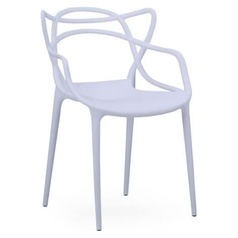 Lot de 4 chaises - JUANIO - Butterfly blanc - Intérieur - Salle à manger