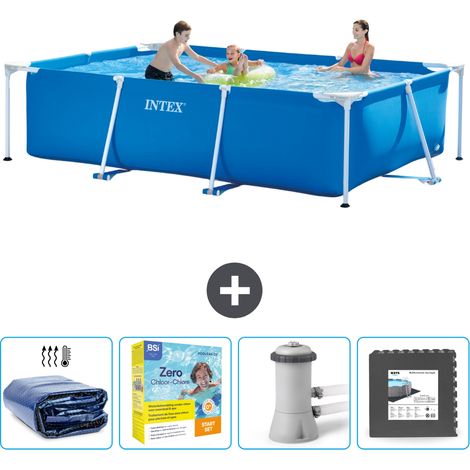 Intex Piscine Tubulaire Rectangulaire - 300x200x75 cm - 5-pièces SCB10 (1/5)