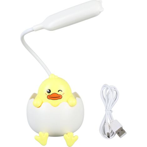 Lampe de chevet LED avec porte-stylo, protection oculaire, recharge USB, lampe flexible pour lire et étudier dans la chambre (1/5)