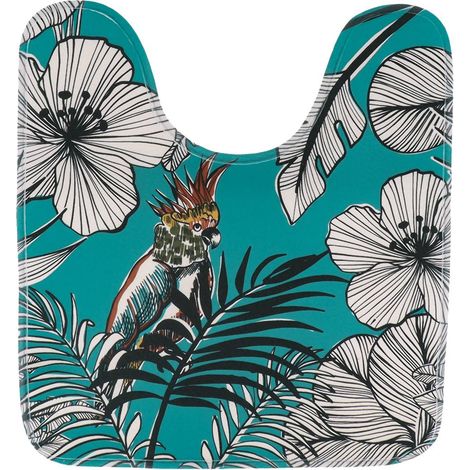 Tappetino igienico in microfibra stampata 45x50 cm - jungle fever blu - Tendance