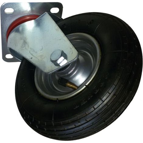 RUOTA AVO 54 CON CAMERA D'ARIA 200X50 MM STAFFA IN ACCIAIO SUPPORTO GIREVOLE (1/2)