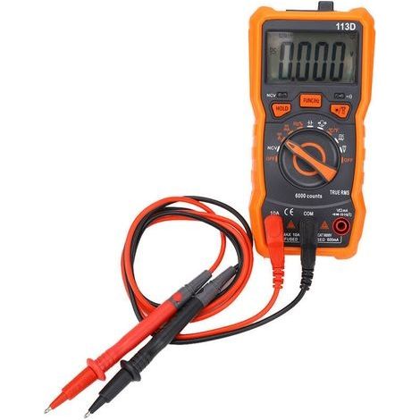 Tragbares Digitalmultimeter mit 6000 Zählern, AC/DC-Spannungs- und Stromerkennung, Multifunktions-LCD-Display (1/3)