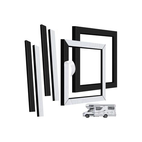 Kit de joints d'étanchéité adhésifs pour climatiseur de toit de camping-car, rondelles isolantes universelles, Composition : 6 pièces, Couleur : noir et blanc (1/5)