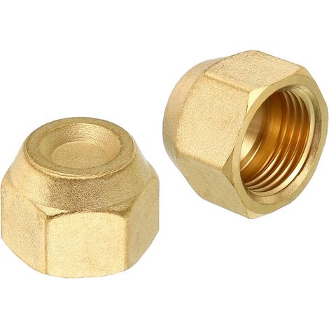 Femelle 1/2" Laiton Joint Bouchon, 2 Pcs SAE Flare Raccord 45° (1/5)