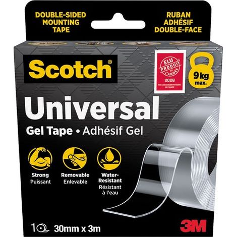 Ruban Adhã©sif Double Face Universel En Gel 30 Mm X 3 M - Gpi 3m Bricolage Et Batiment (1/5)