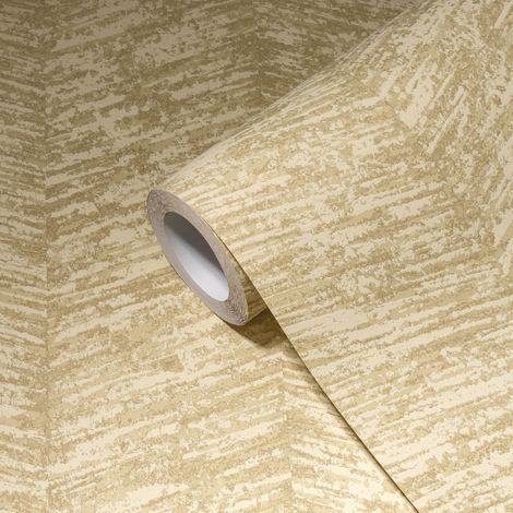 papier peint géométrique beige, beige et jaune - Livingwalls (1/5)