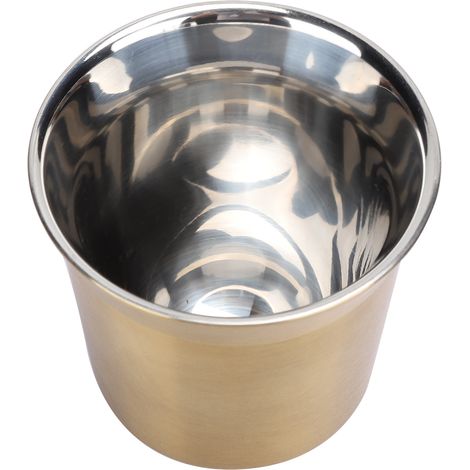 Tasse à café double paroi isotherme en acier inoxydable 304, couleur or, idéale pour la maison et les cafés. (1/5)