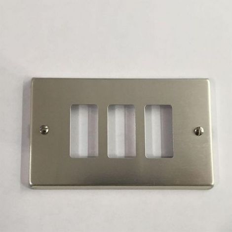 PLACCA ALLUMINIO CHAMPAGNE OX FEB COMPATIBILE CON MAGIC 3 FORI (1/2)