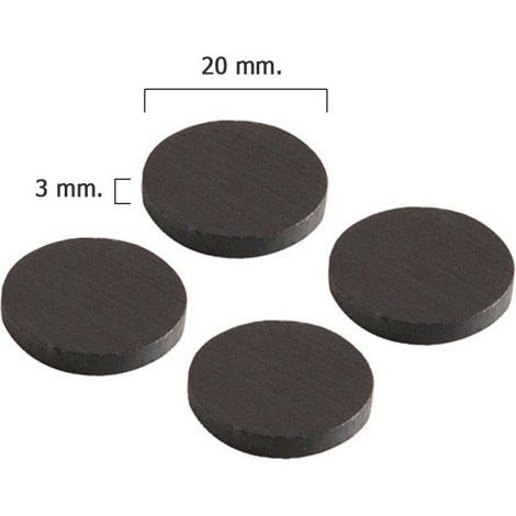 Aimant Wolfpack Ferrite Disque Ø 20x3 mm. (Blister 4 pièces) (1/2)