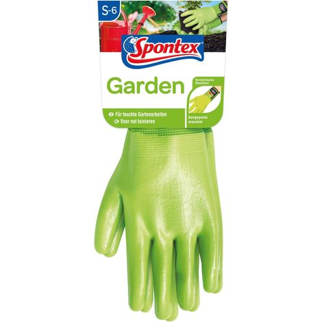 Spontex Garden, guanti da giardinaggio, versatili, da giardino, con polsini regolabili, taglia S, verde (1/3)