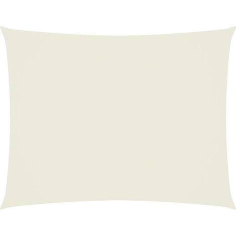 Voile de parasol, Voile d'ombrage, Toile Tendue Parasol protection contre la chaleur Tissu Oxford rectangulaire 3x4,5 m Crème TTF4268 (1/5)