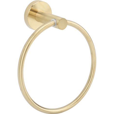 Antiker Handtuchring aus Messing, rund, zur Wandmontage, Badezimmeraccessoires (1/5)