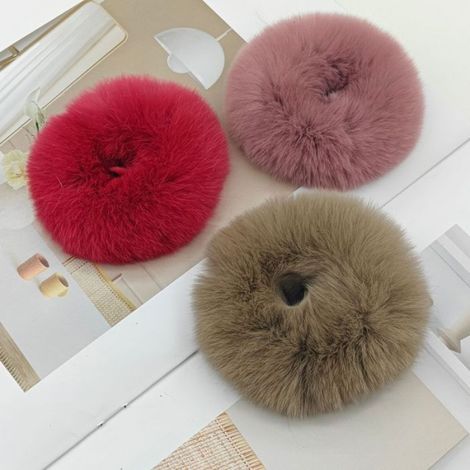 Elastique A Cheveux - Fourrure Fausse - Lot De 6 - Pour Femmes - Usage Quotidien (1/5)