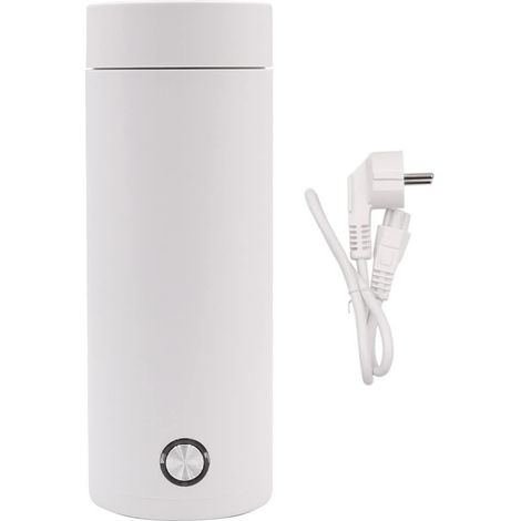 Bouilloire de voyage portable Mini bouilloire électrique 400 ml en acier inoxydable, thermos pour thé, café, lait de bébé (1/5)