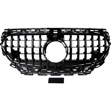 Parrilla estilo GT-R, construcción duradera, negro brillante. (1/2)