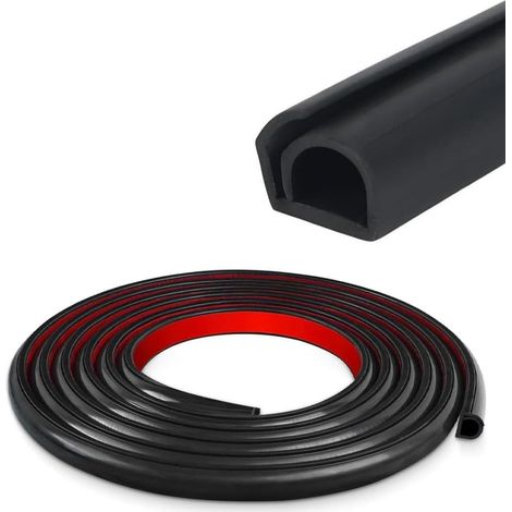 Goulotte acoustique noire - Cache de câble flexible - 12 mm de large - Semi-circulaire - Goulotte de câble autocollante - Changement de câble sans démontage (6 m) (1/5)