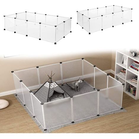 Enclos grillagé pour lapins en métal avec porte (1/5)