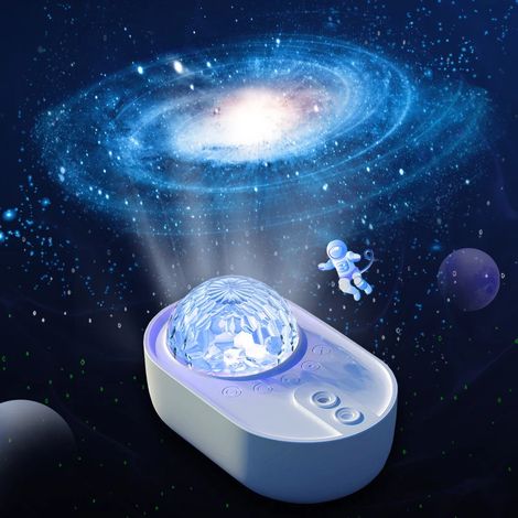 Projecteur de lumière galaxie (blanc), veilleuse ciel étoilé, planètes, ZQKLA (1/5)
