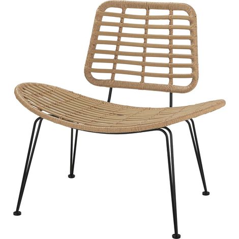 Natürlicher synthetischer Rattanstuhl Schwarz 87X63X79 Cm (1/5)