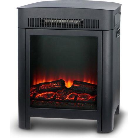 alpina Cheminée d'ambiance Noir H59xl26xL41cm