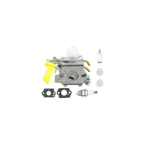 Kit de carburateur 5 pièces comprenant joint et bougie, compatible avec les carburateurs 30 cm3 RY09050 ZAMA C1U-H60 309368001, accessoires pour tondeuses à gazon (1/4)