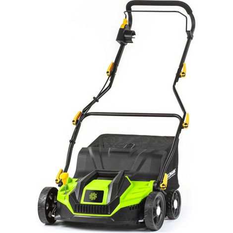 Scarificateur et Râteau Électrique 2 en 1, 1300W, Largeur de Coupe 320mm, Bac de 40L, Poignée Réglable, Profondeur de Coupe -12 à +10mm, 2 Cylindres Interchangeables (1/5)