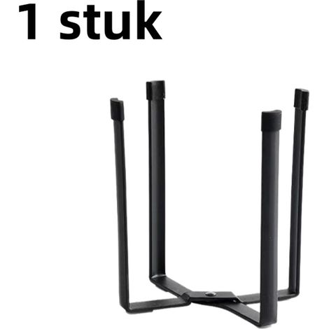 Égouttoir pliable de cuisine en fer forgé, range-tasses et assiettes, support pour couvercles de casseroles, noir (1/5)
