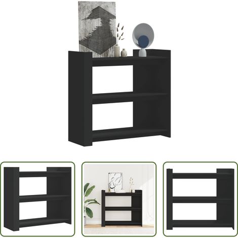Table console noir -  Table console noir 100x35x90 cm bois d'ingénierie (1/5)