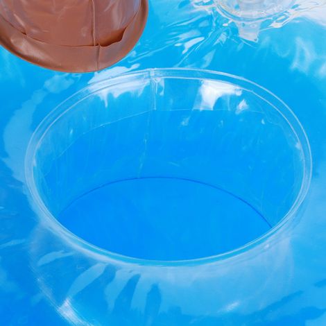 Lot de 10 porte-gobelets gonflables en PVC, tapis flottant pour gobelets, idéal pour la piscine, les fêtes et la plage. (1/5)