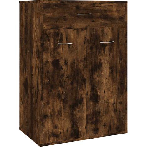 Scarpiera Mobile per scarpe Rovere Fumo 60x35x84 cm in Legno Multistrato (1/5)