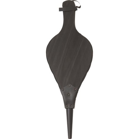 Le Marquier – Soufflet Natura noir en pin – Évent en skaï – Pour allumer et raviver le feu – Accessoire décoratif élégant (1/3)
