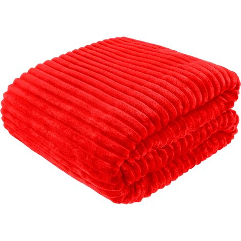 Couverture polaire WAVE 220x240 rouge (1/5)