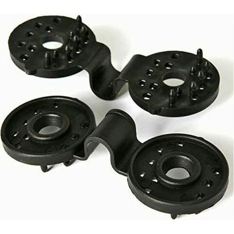 Ulisem 10er Set schwarze Aufsteckösen - Ideal zur Befestigung für Ihren Garten, Terrasse und Balkon - Schutz vor Wind und Ihr Sichtschutz (1/4)