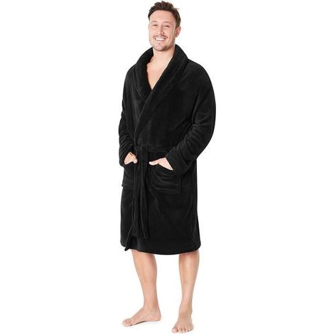 Peignoir de bain - Non spécifié - Modèle L - Flanelle - Noir - Chaud (1/4)