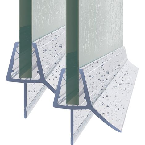 WDWRITTI Duschdichtung 2x80cm Dichtung für 4-6mm Glastür Duschwand Badewanne Duschkabine Wasserabweiser Schwallschutz Duschdichtungen für Duschtüren, Transparent